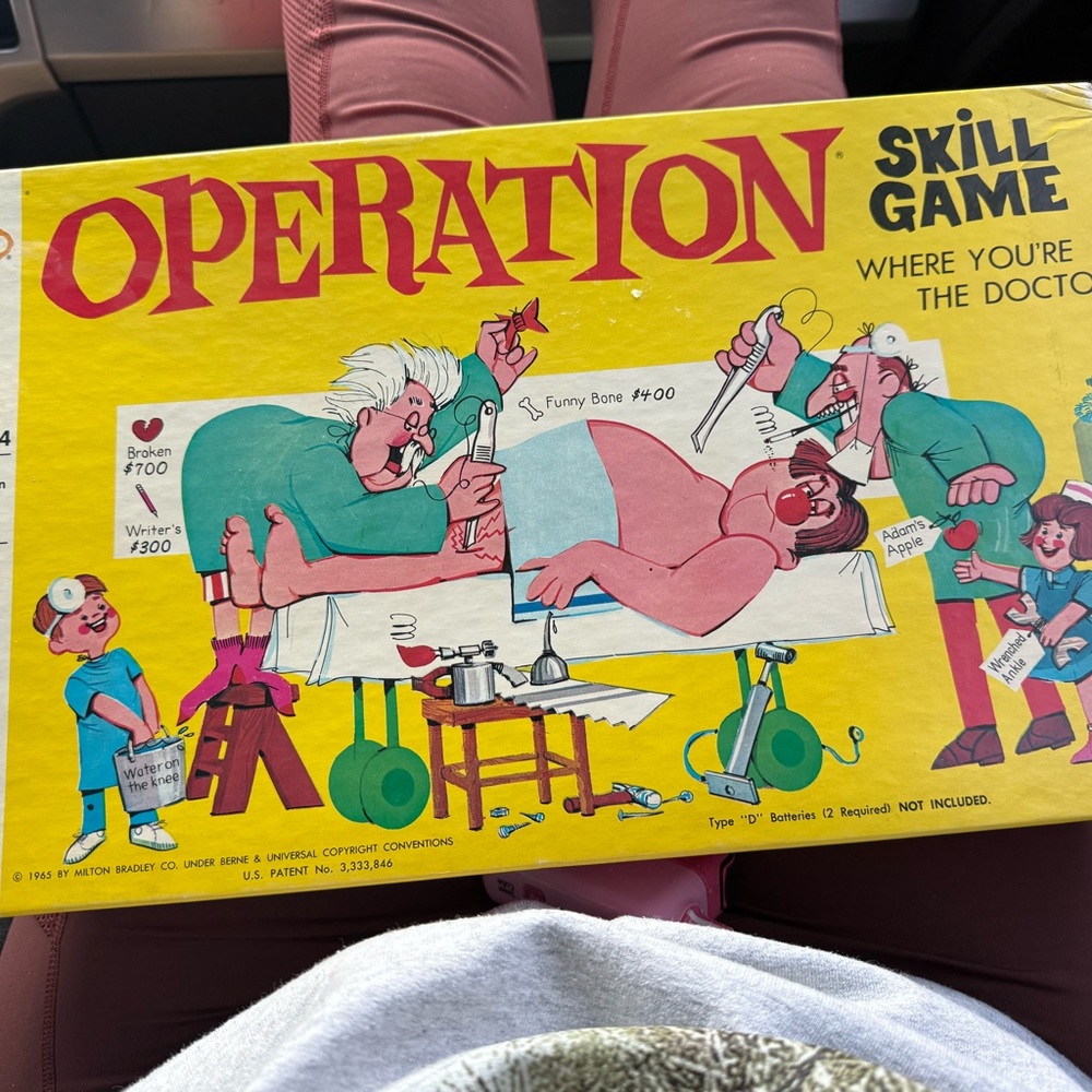Operation Skill Game - Classic Yellow Board Game
